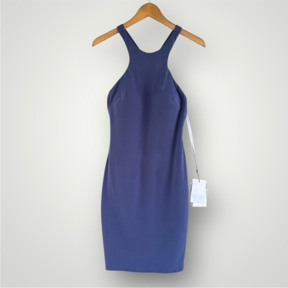 Alyce Paris Purple Halter Dress